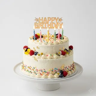 Cake, a flash card photograph for children