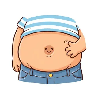 Belly button, a flash card photograph for children