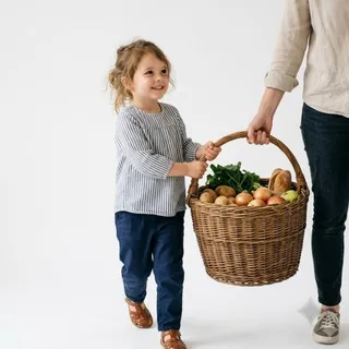 Helping, a flash card photograph for children