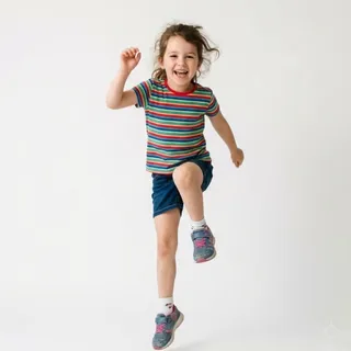 Hopping, a flash card photograph for children