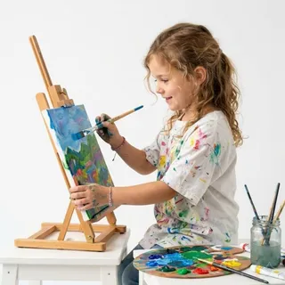 Painting, a flash card photograph for children