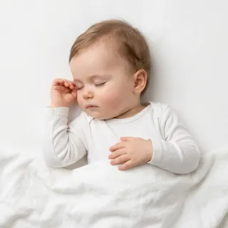 Sleeping, a flash card photograph for children