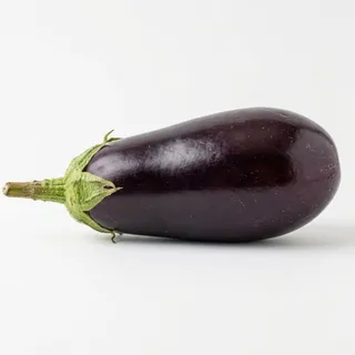 Eggplant, a flash card photograph for children
