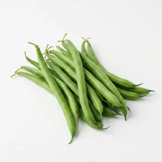 Green beans, a flash card photograph for children