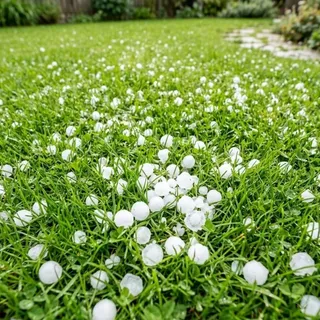 Hail, a flash card photograph for children