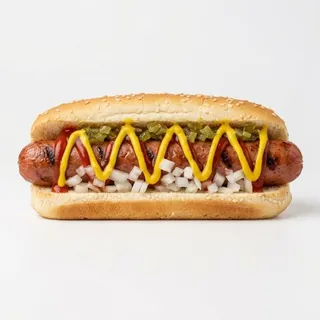 Hot dog, a flash card photograph for children