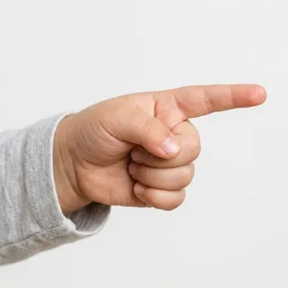 Finger, a flash card photograph for children