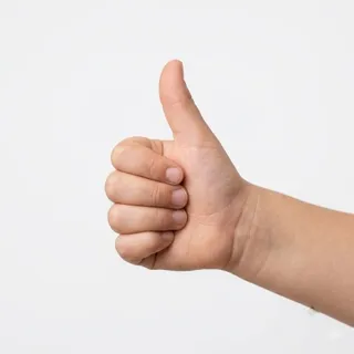 Thumb, a flash card photograph for children