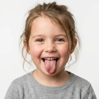 Tongue, a flash card photograph for children