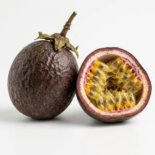 Passion fruit, a flash card photograph for children