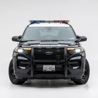 Police car, a flash card photograph for children