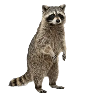 Raccoon, a flash card photograph for children