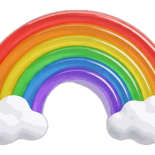 Rainbow, a flash card photograph for children
