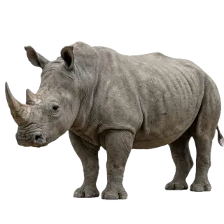 Rhino, a flash card photograph for children