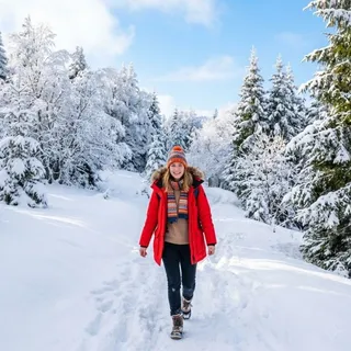 Snow, a flash card photograph for children