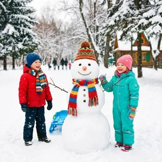 Snowy, a flash card photograph for children