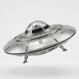 Spaceship, a flash card photograph for children