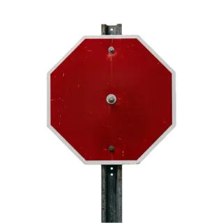 Stop, a flash card photograph for children