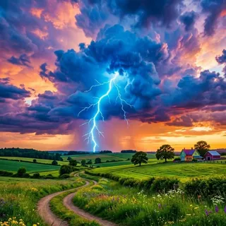 Storm, a flash card photograph for children