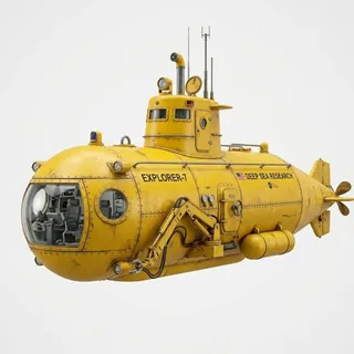 Submarine, a flash card photograph for children