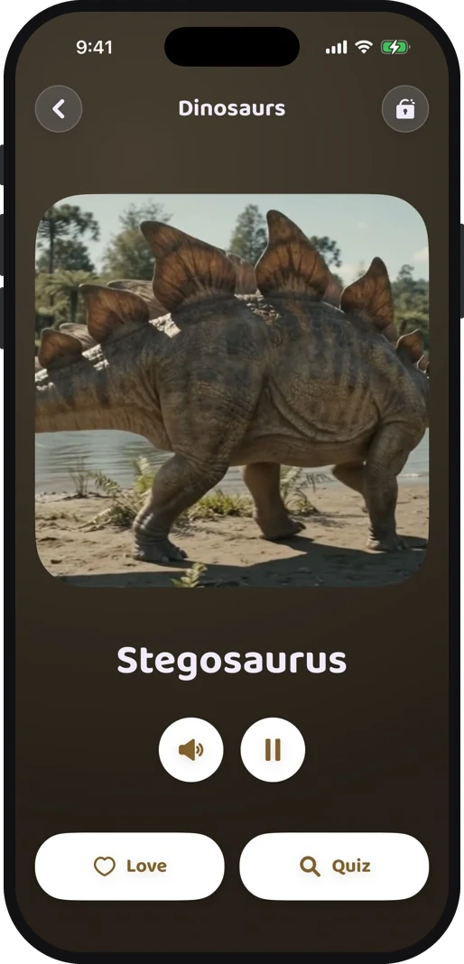 Wibbo ABC flash cards app on iPhone, dark theme